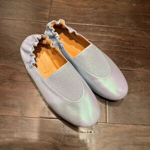 Robert Clergerie Shimmering Blue Flats